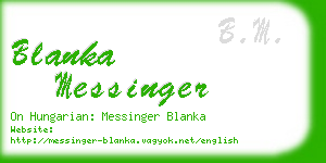 blanka messinger business card